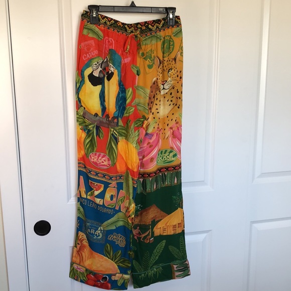 Anthropologie Farm Rio Hisbiscus Pajama Set - Picture 10 of 16